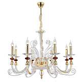 Подвесная люстра Crystal Lux Catarina SP8 Gold/Transparent-Cognac