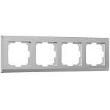 Рамка на 4 поста Werkel Stark серебряный W0041806 4690389161902