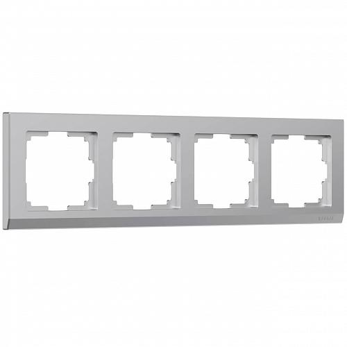 Рамка на 4 поста Werkel Stark серебряный W0041806 4690389161902