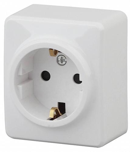 Розетка ЭРА Эксперт 2P E Schuko со шторками 16A 250V Al Cu 11А-2204-01 Б0038818