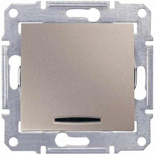 Переключатель одноклавишный с синей подсветкой Schneider Electric Sedna 16A 250V SDN1500268