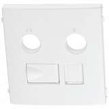 Лицевая панель Efapel Apolo 5000 розеток R-TV-RJ45/R-TV-RJ45 - SC белый 50774 TBR