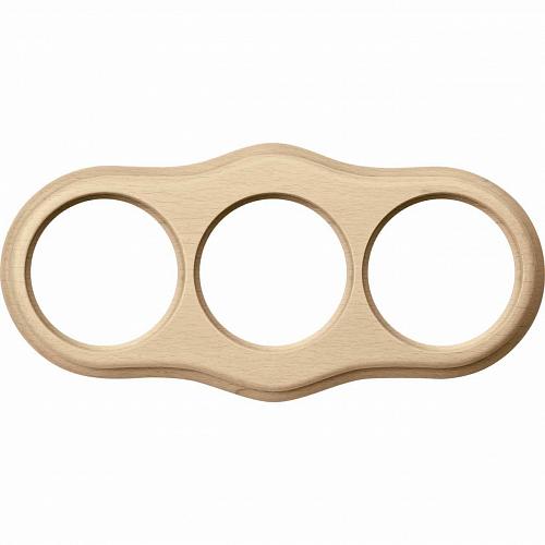 Рамка Werkel Legend Wave на 3 поста светлый бук WL20-frame-03 4690389117121