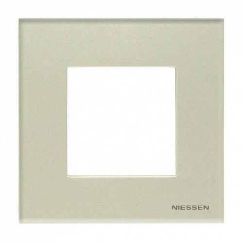 Рамка 1-постовая ABB Zenit стекло жемчужное 2CLA227100N3501