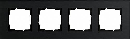 Рамка 4-постовая Gira Esprit черный 0214126