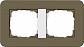 Рамка 2-постовая Gira E3 белый дымчатый/белый глянцевый 0212416 - фото №1