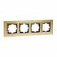 Рамка 4-постовая Mono Electric Style Aluminium титан-шампань 107-830000-163 - фото №1
