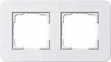 Рамка 2-постовая Gira E3 белый глянцевый 0212410