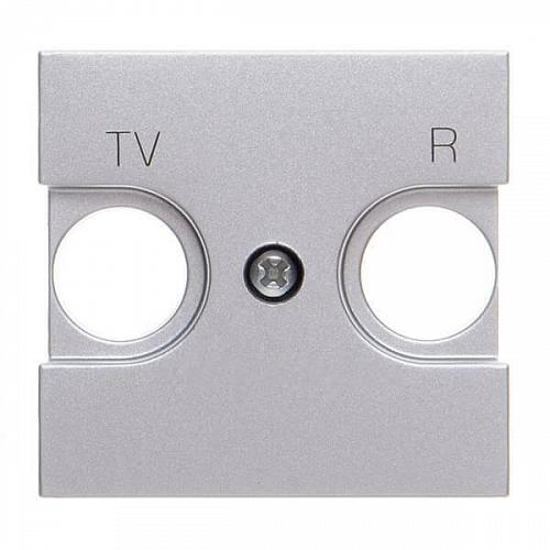 Лицевая панель ABB Zenit розетки TV-R серебро 2CLA225080N1301