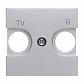 Лицевая панель ABB Zenit розетки TV-R серебро 2CLA225080N1301 - фото №1