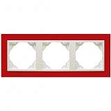 Рамка 3-постовая Efapel Logus 90 Animato красный/лед 90930 TVG