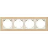 Рамка 4-постовая Efapel Logus 90 Arbore бук/жемчуг 90940 TFP