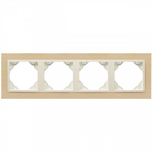 Рамка 4-постовая Efapel Logus 90 Arbore бук/жемчуг 90940 TFP