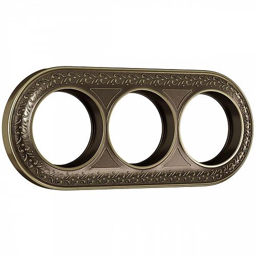 Рамка Werkel Antik Runda на 3 поста бронза WL70-frame-03 4690389106545