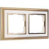 Рамка на 2 поста Werkel Palacio золото/белый W0021329 4690389159152