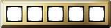 Рамка 5-постовая Gira ClassiX латунь 0215631