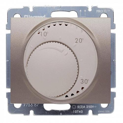 Термостат Legrand Galea Life с НЗ контактом титановая 775686