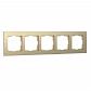 Рамка на 5 постов Werkel Stream шампань W0052111 4690389162527 - фото №1