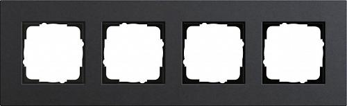 Рамка 4-постовая Gira Esprit Lenoleum-Multiplex антрацит 0214226