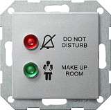 Лицевая панель Gira System 55 отображения статуса гостиничного номера алюминий 029726