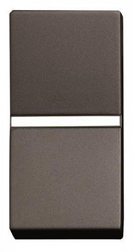 Выключатель кнопочный одноклавишный ABB Zenit 16A 250V НО-контакт антрацит 2CLA210470N1801