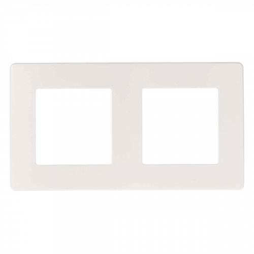 Рамка 2-постовая ЭРА 12 сатин белый 12-5102-01 Б0052509
