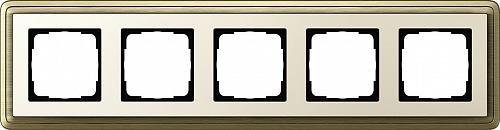Рамка 5-постовая Gira ClassiX бронза/кремовый 0215623