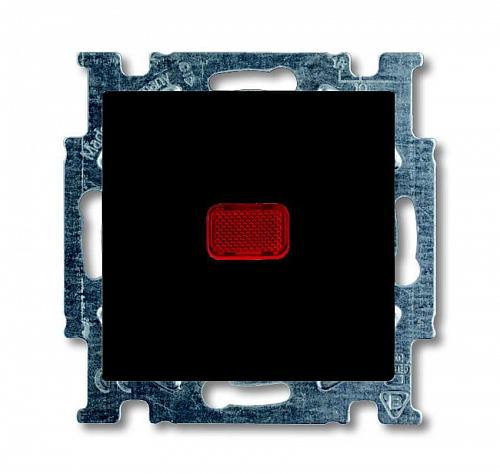 Переключатель одноклавишный ABB Basic55 10A 250V с подсветкой chateau-черный 2CKA001012A2180