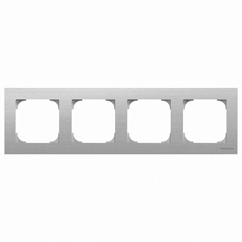 Рамка 4-постовая ABB Sky нержавеющая сталь 2CLA857400A1401