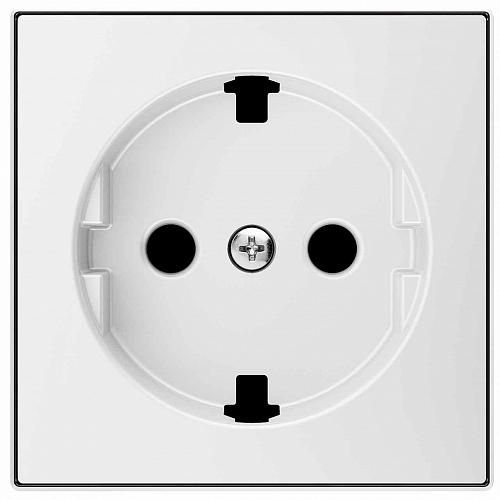 Лицевая панель ABB Sky розетки Schuko с/з альпийский белый 2CLA858890A1101