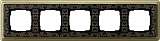 Рамка 5-постовая Gira ClassiX бронза/черный 0215662