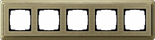 Рамка 5-постовая Gira ClassiX Art бронза 0215661