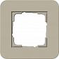 Рамка 1-постовая Gira E3 серо-бежевый/антрацит 0211428 - фото №1