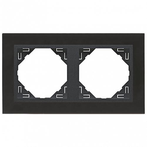 Рамка 2-постовая Efapel Logus 90 Metallo никель/серый 90920 TQS