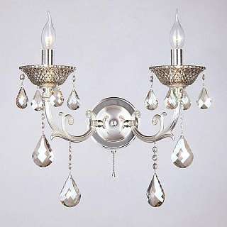 Бра с двумя плафонами серебристого цвета