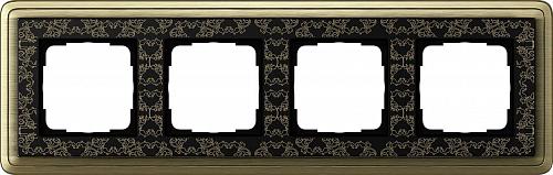 Рамка 4-постовая Gira ClassiX Art бронза/черный 0214662