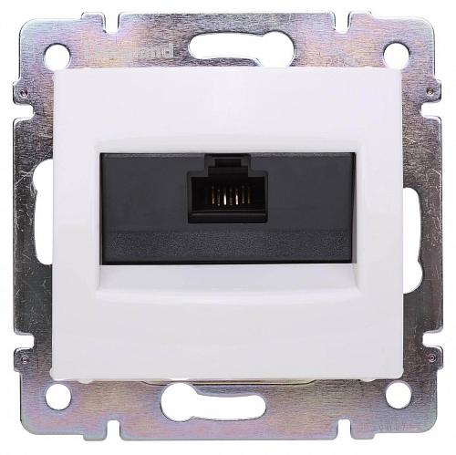 Розетка компьютерная RJ45 Legrand Valena 6 кат UTP на винтах белая 774242