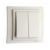 Выключатель Mono Electric Despina/ Larissa двухклавишный слоновая кость 500-000125-102