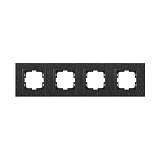 Рамка 4-постовая Mono Electric Style Granit чёрный гранит 107-610000-163