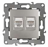 Розетка информационная 2XRJ45 ЭРА 12 12-3108-15 Б0019357