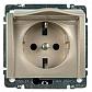 Розетка 2К+3 Legrand Galea Life 16A 250V с/з со шторками крышкой автоматические клеммы титановая 771464 - фото №1