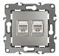 Розетка информационная 2XRJ45 ЭРА 12 12-3108-15 Б0019357 - фото №1