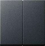 Лицевая панель Gira System 55 выключателя двухклавишного с набором уплотнений IP44 антрацит 026628