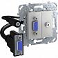 Розетка компьютерная VGA+Minijack с коннектором Schneider Electric Unica Top MGU5.932.30ZD - фото №1