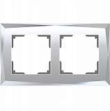 Рамка на 2 поста Werkel Diamant зеркальный W0021220 4690389158827