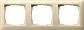 Рамка 3-постовая Gira Standard 55 кремовый глянцевый 021301 - фото №1