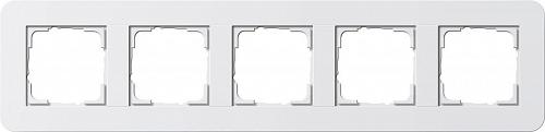 Рамка 5-постовая Gira E3 белый глянцевый 0215410