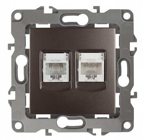 Розетка комбинированная RJ45+RJ11 ЭРА 12 12-3109-13 Б0019359