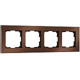 Рамка на 4 поста Werkel Aluminium коричневый алюминий W0041714 4690389158209