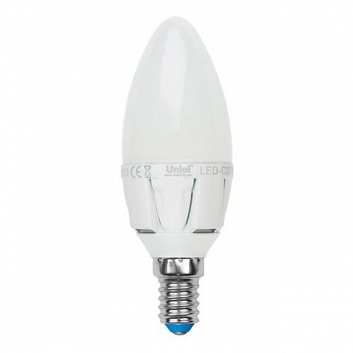 Лампа светодиодная (UL-00000767) Uniel E14 7W 4500K матовая LED-C37-7W/NW/E14/FR PLP01WH